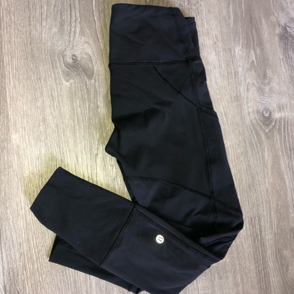 Lululemon Rebel Runner 7/8 Black - Size 4